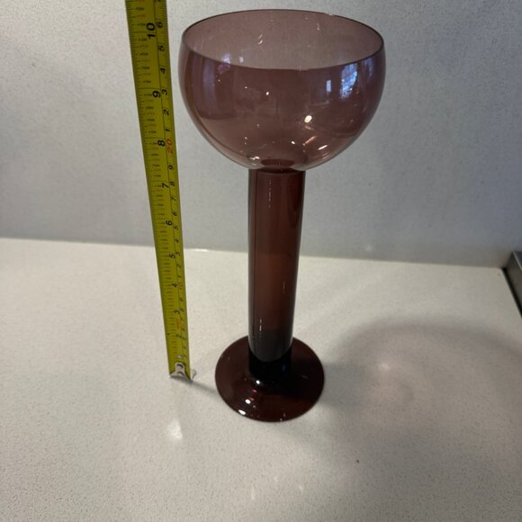 rare purple tall hollow stemmed glass vase - Picture 7 of 7